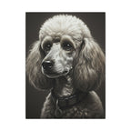 Poodle Charcoal Portrait Canvas Wall Art, Elegant Dog Lover Gift, Pet Owner Home Decor, Modern Animal Art Print for Dog Mom/Dad