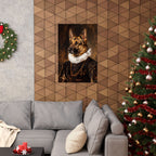 German Shepherd Renaissance Royal Portrait Matte Poster, Regal Dog Art Print, German Shepherd Lover Gift, Wall Art