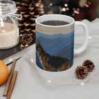 Acrylic German Shepherd - Mountain Overlook | Ceramic Mug 11oz