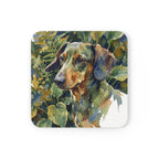 Dachshund Watercolor Drink Coaster by Tritan — angled detail view
