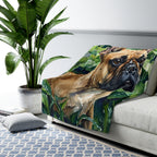 French Bulldog Watercolor Rain Garden Throw Blanket | Premium Dog Art | Tritan