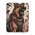 German Shepherd Cozy Set — 2-Piece Blanket + Mug Gift Set | Comic | Tritan