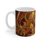 Golden Retriever Low Poly Warm Jewel Ceramic Mug 11oz | Dog Lover Gift