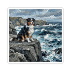 Acrylic Gallery Print Australian Shepherd - Coastal Cliffside | Kiss-Cut Stickers — primary view