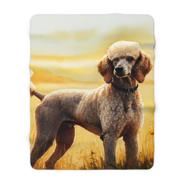 Golden Retriever Watercolor Poodle Meadow Throw Blanket | Premium Dog Prints | Tritan