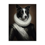 Border Collie Renaissance Royal Portrait Matte Poster, Regal Dog Art Print, Border Collie Lover Gift, Wall Art