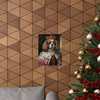 Cavalier King Charles Spaniel Kings & Queens Royal Portrait Matte Poster, Regal Dog Art Print, Wall Art