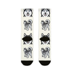Siberian Husky Socks | Fun All Over Print Dog Socks | Husky Mom Gift | Cute Crew Socks for Dog Lovers | Stocking Stuffer