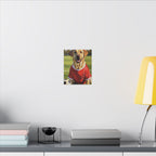 Labrador Retriever Oil Painting Soccer Portrait Canvas, Lab Dog Wall Art Decor, Sports Fan Gift for Home, Pet Art