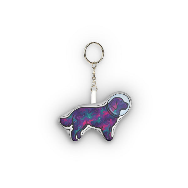 Cosmic Golden Retriever Plush Keychain | Tritan