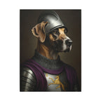 Great Dane Medieval Knight Portrait Canvas Wall Art, Regal Dog Painting, Great Dane Lover Gift, Stretched Canvas