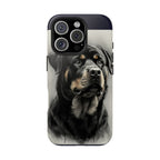 Charcoal Rottweiler Rottweiler Tough Phone Case - Rottweiler pride — gentle giants deserve great art — view 24 of 103