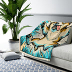 Corgi Comic Pop Art Throw Blanket | Premium Dog Art | Tritan