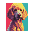 Poodle Pop Art Canvas Print, Vibrant Dog Wall Art Decor, Poodle Mom Gift, Modern Pet Lover Home Decor