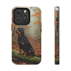 Acrylic Rottweiler - Autumn Woods | Tough Phone Case
