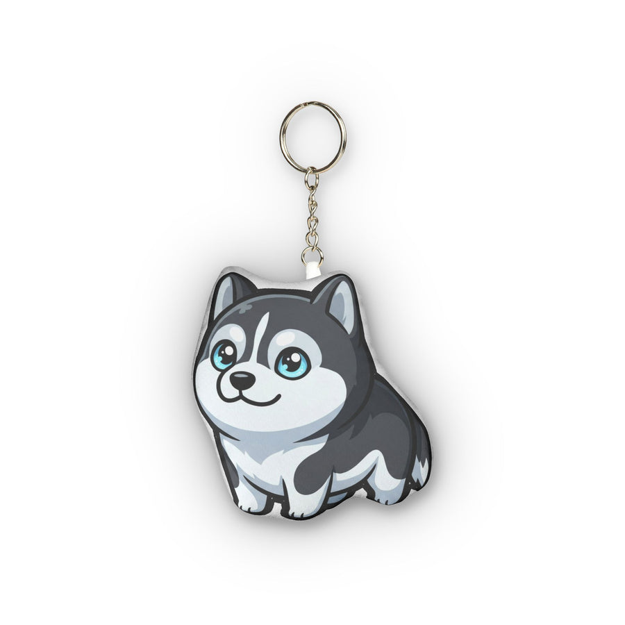 Chibi Siberian Husky Plush Keychain | Tritan