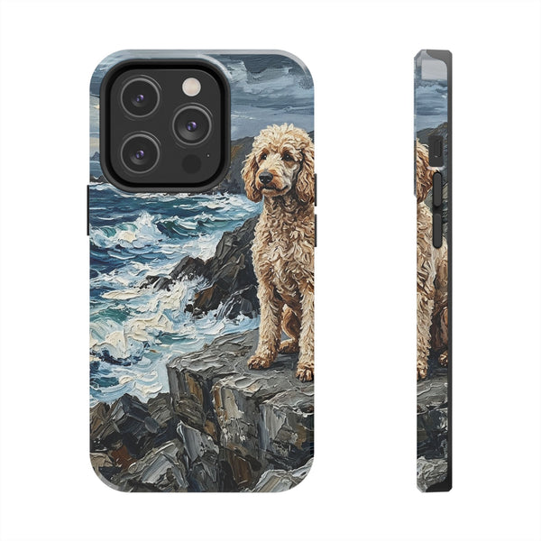 Poodle Acrylic Gallery Print Coastal Cliffside Phone Case | Premium Dog Prints | Tritan