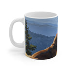 Acrylic Dachshund - Mountain Overlook | Ceramic Mug 11oz