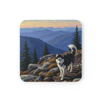 Acrylic Siberian Husky - Mountain Overlook | Cork Back Coaster