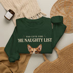 Corgi Too Cute Naughty List Christmas Sweatshirt, view 4