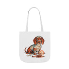 Dachshund Halloween Tote Bag | Mummy Dog Canvas Tote | Tritan