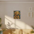Golden Retriever Post-Impressionist Oil Painting Canvas Wall Art - Dog Lover Gift, Pet Decor for Home, Premium Stretched Canvas Print