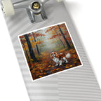 Acrylic Cavalier King Charles Spaniel - Autumn Woods | Kiss-Cut Stickers