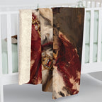 English Bulldog Kings & Queens Royal Portrait Regal Throw Blanket | Premium Dog Art | Tritan