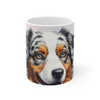 Australian Shepherd Watercolor Butterfly Bloom Gift Set — Mug + Coaster + Sticker | Tritan