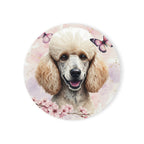 Poodle Watercolor Butterfly Bloom Drink Coaster | Premium Dog Prints | Tritan