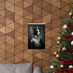 Border Collie Kings & Queens Royal Portrait Matte Poster, Regal Dog Art Print, Border Collie Lover Gift, Wall Art