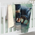 Dachshund Watercolor Rain Garden Throw Blanket | Premium Dog Prints | Tritan — view 6 of 9