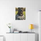 Cane Corso Oil Painting Soccer Portrait Canvas Wall Art | Dog Lover Gift | Athletic Pet Decor