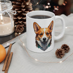 Corgi Stained Glass Cool Jewel Ceramic Mug 11oz | Dog Lover Gift