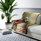Golden Retriever Watercolor Autumn Path Throw Blanket | Premium Dog Prints | Tritan — view 5 of 9