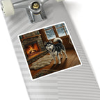 Acrylic Siberian Husky - Winter Hearth | Kiss-Cut Stickers