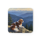 Acrylic Cavalier King Charles Spaniel - Mountain Overlook | Cork Back Coaster