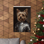 Yorkshire Terrier Medieval Knight Portrait Matte Poster, Regal Dog Art Print, Yorkshire Terrier Lover Gift, Wall Art