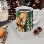 Corgi Watercolor Garden Peek Coffee Mug | Premium Dog Prints | Tritan — detail view
