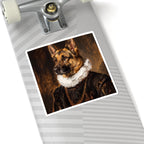 German Shepherd Renaissance Royal Portrait Sticker, Dog Portrait Vinyl Decal, Kiss-Cut Sticker, German Shepherd Lover Gift