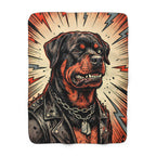 Rottweiler Cozy Set — 2-Piece Blanket + Mug Gift Set | Comic | Tritan