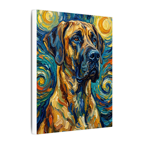 Gallery-wrapped canvas side profile showing the 0.75 inch depth