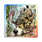 Beagle Comic Pop Art vinyl sticker by Tritan, angled view