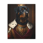 Rottweiler Kings & Queens Royal Portrait Canvas Wall Art, Regal Dog Painting, Rottweiler Lover Gift, Stretched Canvas