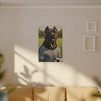 Cane Corso Oil Painting Soccer Portrait Canvas Wall Art | Dog Lover Gift | Athletic Pet Decor