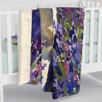 Labrador Retriever Watercolor Lavender Fields Throw Blanket | Premium Dog Art | Tritan