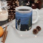 Acrylic Boston Terrier - Mountain Overlook | Ceramic Mug 11oz