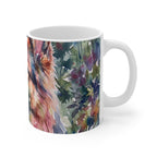 German Shepherd Watercolor Ceramic Coffee Mug 11oz, Soft Dog Painting, German Shepherd Lover Gift