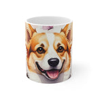 Corgi Watercolor Butterfly Bloom Coffee Mug | Premium Dog Prints | Tritan — primary view