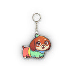 Chibi Dachshund Plush Keychain | Tritan